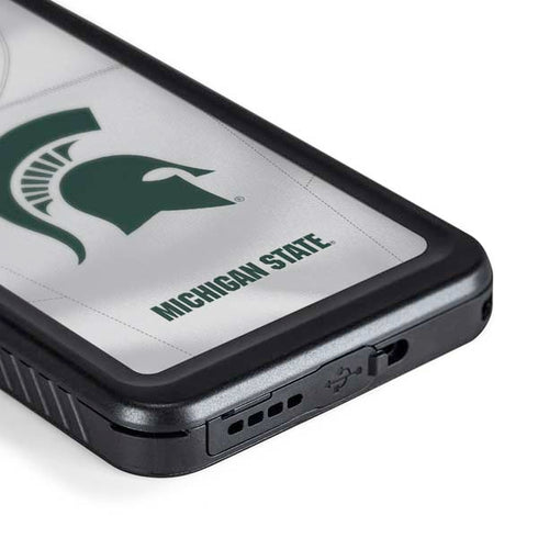 Michigan State University White Jersey Galaxy S24 Plus Waterproof Case